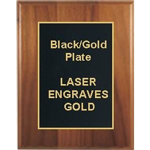 5" x 7" Cherry Finish Plaque with a Black Designer Plate