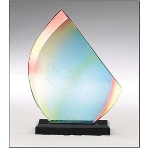 8 1/2" Multi-Color Acrylic Award with Base