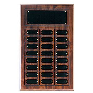 24 Plate Cherry Finish Perpetual Plaques