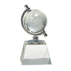 6" Crystal Spinning Globe Executive Award