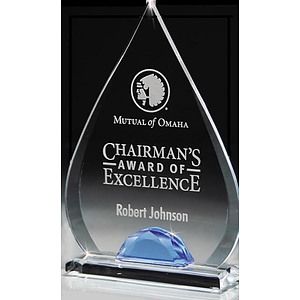 Teardrop Gemstone Acrylic Award