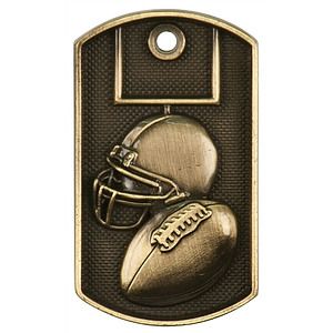 Football 3D Metal Dog Tag