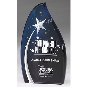 5 1/2" x 9 1/2" Exclusive Super Shooting Star Acrylic Award