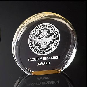 4" Diameter Gold Reflective Acrylic Award