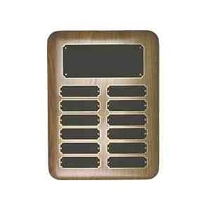 12 Plate Elliptical Walnut Perpetual Plaques