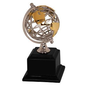 8-3/4" Metal Globe Executive Award