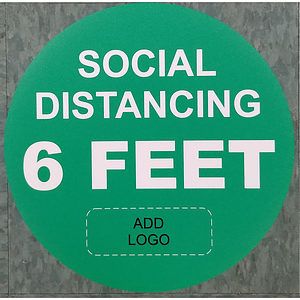 23" -6 Feet Apart Floor Decal