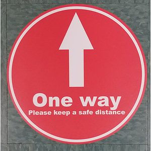 23" - One Way Floor Decal