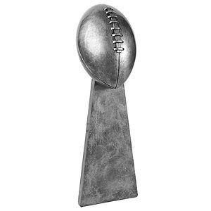 Antique Silver Football Resin Award