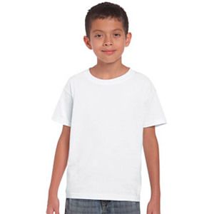 Embroidered G2000B 100% Cotton White Youth T-shirt