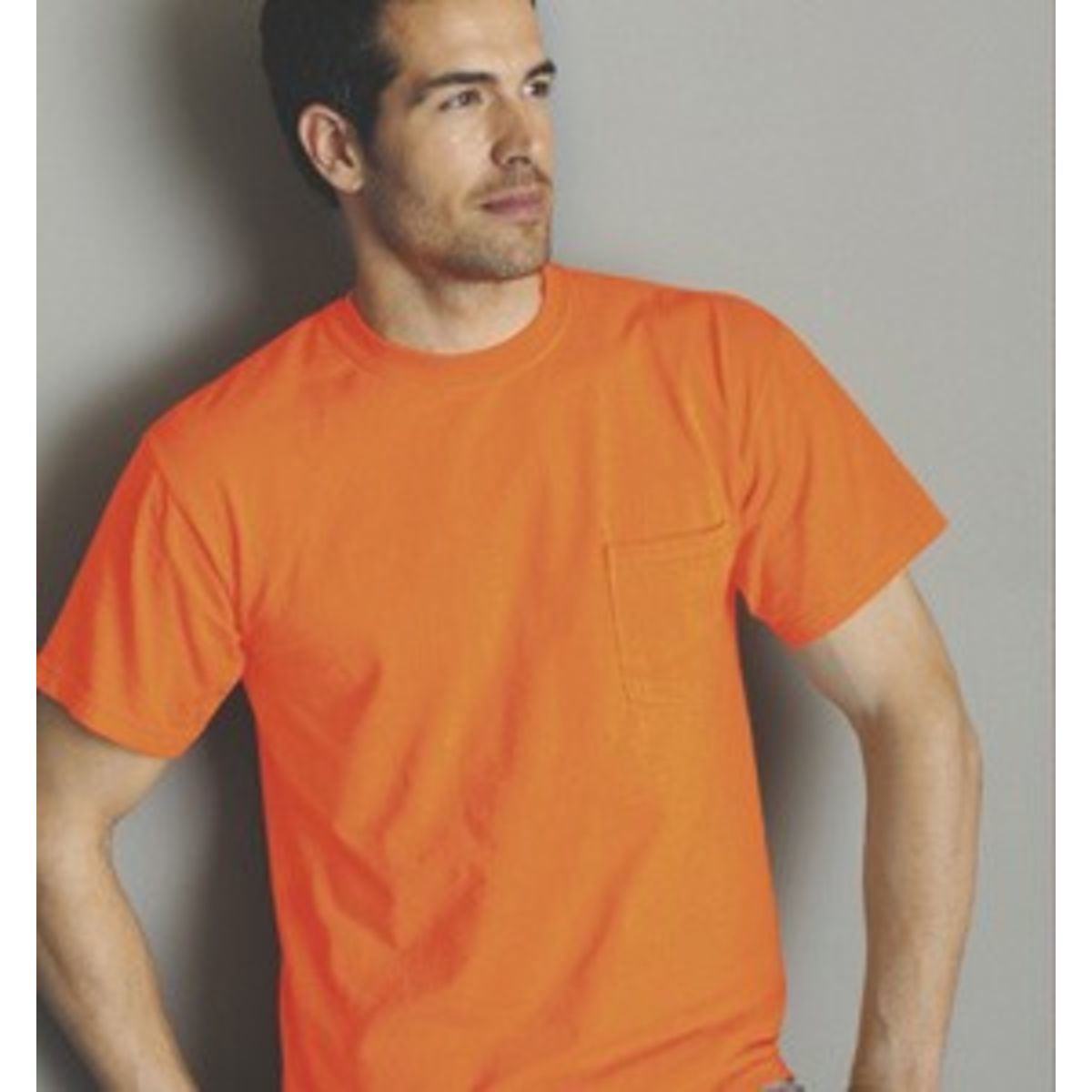 Embroidered G2300 100% Cotton Colored T-shirt with pocket