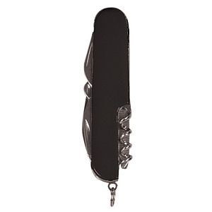 Custom Engraved Black Pocket Knife