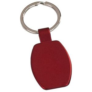 Red Laser Engraved Metal Key Tag