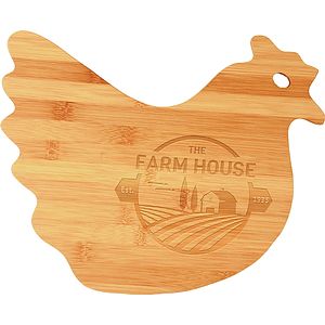 Bamboo Cutting Board - Hen Shaped