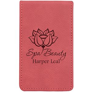 Engraved Pink Leatherette Manicure Set