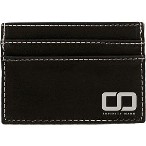 Black Leatherette Money Clip