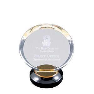 7" Gold Halo Acrylic Award with Base