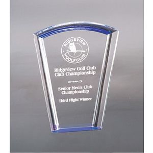 8" Blue Fan Halo Acrylic Award