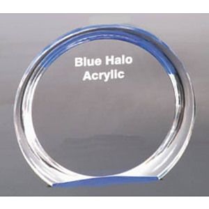 5 3/8" Blue Round Halo Acrylic Award