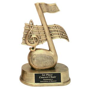 Music Note Antique Gold Figure Award