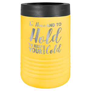 Yellow Laser Engraved Polar Camel Beverage Holder