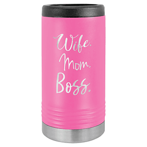 Pink Laser Engraved Polar Camel Slim Beverage Holder