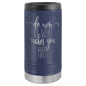 Navy Blue Laser Engraved Polar Camel Slim Beverage Holder