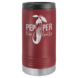 Maroon Laser Engraved Polar Camel Slim Beverage Holder
