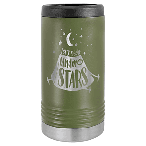 Olive Green Laser Engraved Polar Camel Slim Beverage Holder