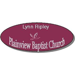 1 9/16" x 2 3/8" Oval Engraved Name Badge