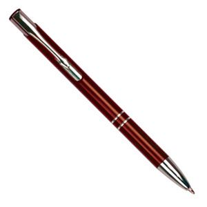 Laser Engraved Burgundy Ball Point Pen