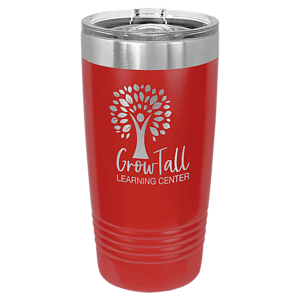 20 oz. Red Laser Engraved Polar Camel Ringneck Tumblers w/Slider Lid