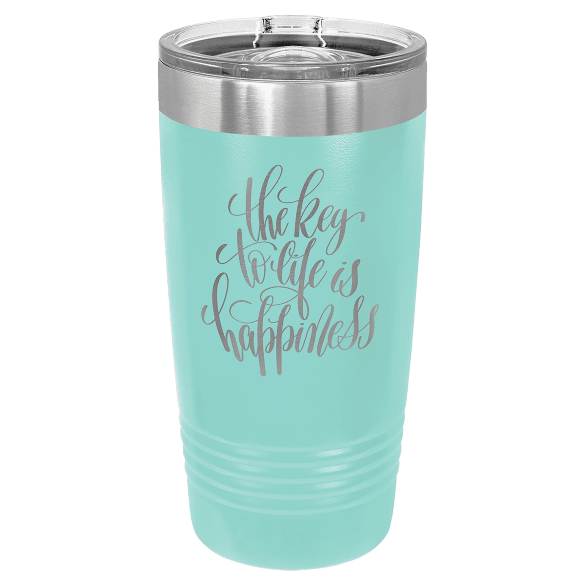20 oz. Teal Laser Engraved Polar Camel Ringneck Tumblers w/Slider Lid