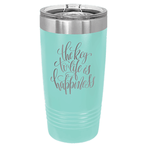 20 oz. Teal Laser Engraved Polar Camel Ringneck Tumblers w/Slider Lid
