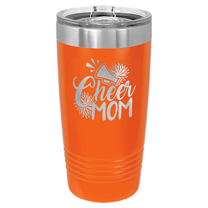 20 oz. Orange Laser Engraved Polar Camel Ringneck Tumblers w/Slider Lid