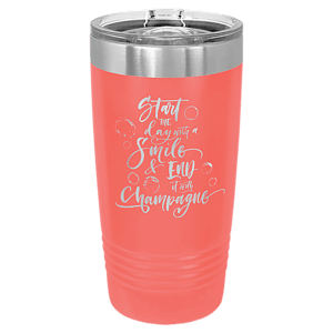 20 oz. Coral Laser Engraved Polar Camel Ringneck Tumblers w/Slider Lid