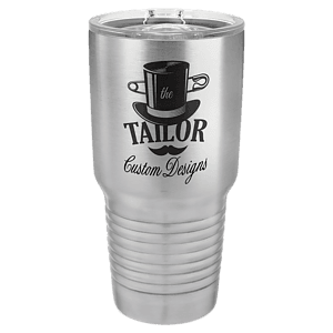 30 oz. Stainless Steel Laser Engraved Polar Camel Tumblers w/Slider Lid