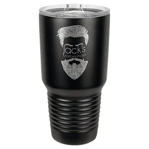 30 oz. Black w/o Ring Laser Engraved Polar Camel Tumblers w/Slider Lid