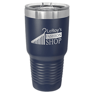 30 oz. Navy Blue Laser Engraved Polar Camel Ringneck Tumblers w/Slider Lid