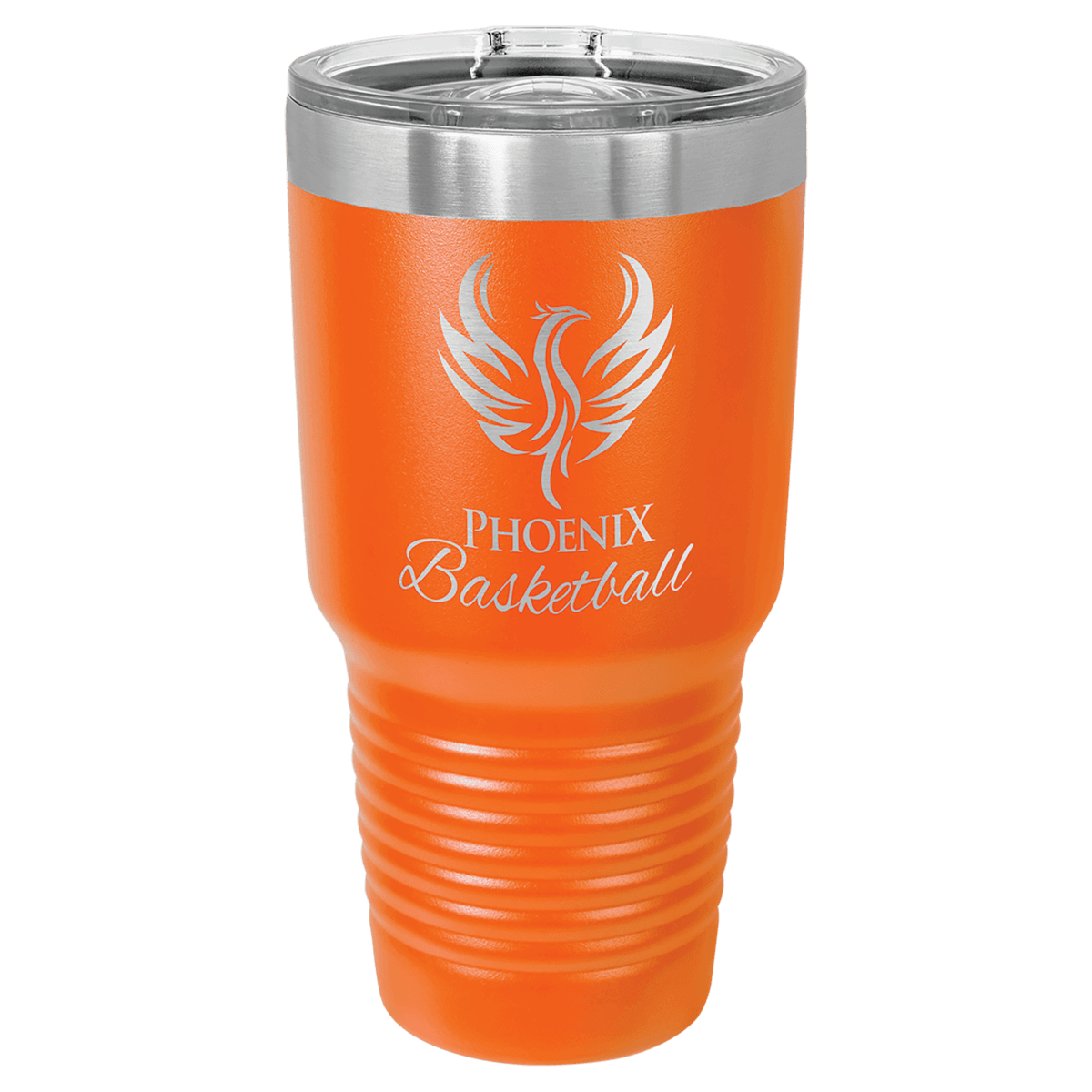 30 oz. Orange Laser Engraved Polar Camel Ringneck Tumblers w/Slider Lid