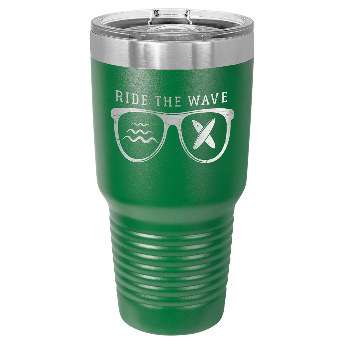 30 oz. Green Laser Engraved Polar Camel Ringneck Tumblers w/Slider Lid