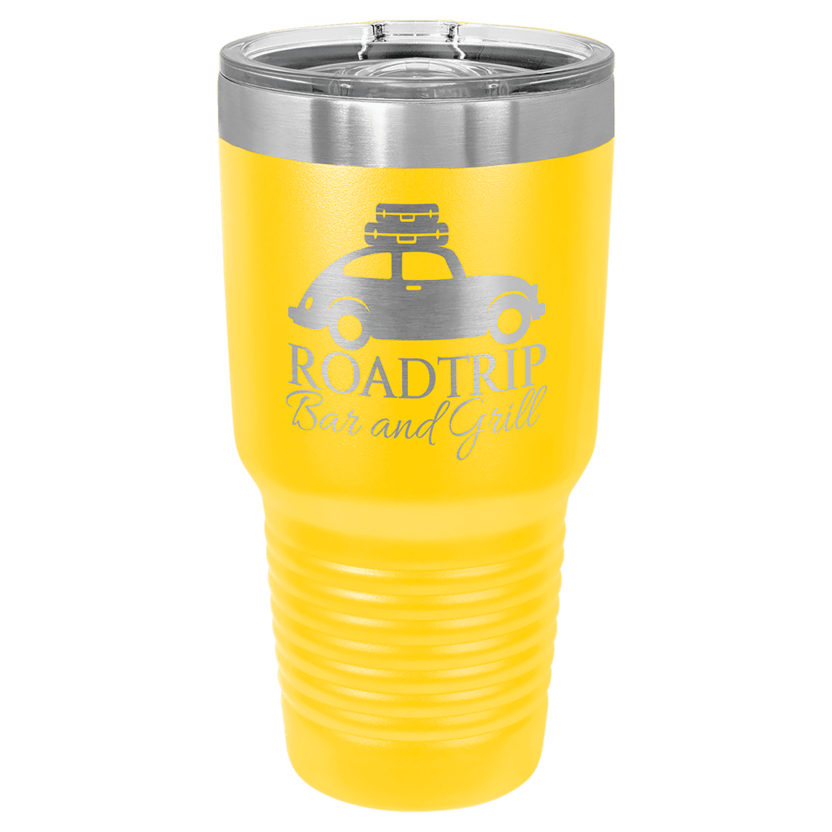 30 oz. Yellow Laser Engraved Polar Camel Ringneck Tumblers w/Slider Lid