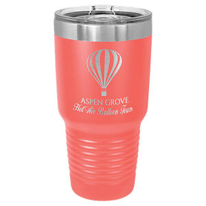 30 oz. Coral Laser Engraved Polar Camel Ringneck Tumblers w/Slider Lid