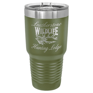 30 oz. Olive Green Laser Engraved Polar Camel Ringneck Tumblers w/Slider Lid