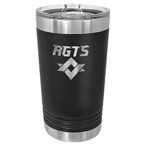 16 oz. Black Laser Engraved Polar Camel Pint Tumbler w/Slider Lid