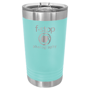 16 oz. Teal Laser Engraved Polar Camel Pint Tumbler w/Slider Lid