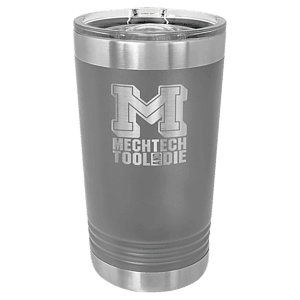 16 oz. Dark Gray Laser Engraved Polar Camel Pint Tumbler w/Slider Lid