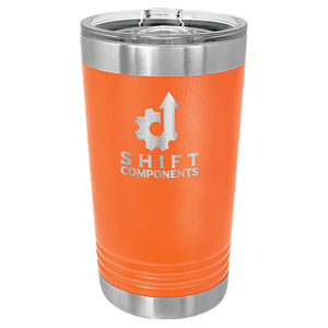 16 oz. Orange Laser Engraved Polar Camel Pint Tumbler w/Slider Lid
