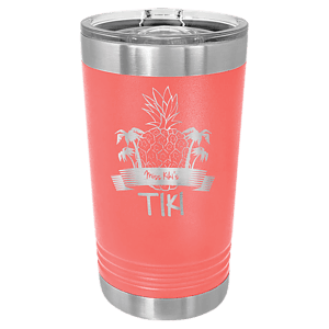 16 oz. Coral Laser Engraved Polar Camel Pint Tumbler w/Slider Lid
