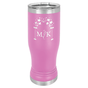 14 oz. Light Purple Laser Engraved Polar Camel Pilsner Tumbler w/Clear Lid